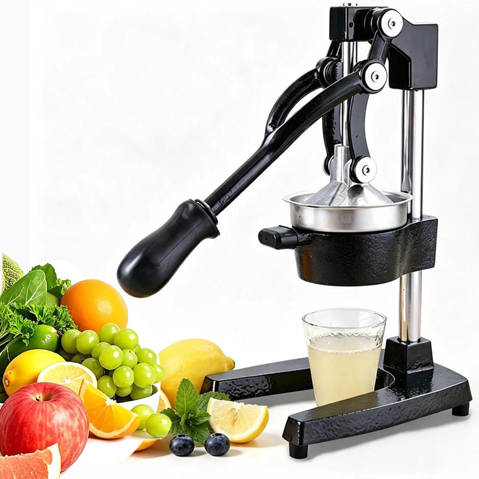 Presse-Agrumes Manuel en Acier Inoxydable 304, Presse-Fruits Robuste NéCessitant Peu D'Effort, Extracteur De Jus Manuel DéMontable Et Facile à Nettoyer pour Usage Domestique Ou Commercial.