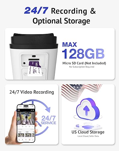 Miniatura 9 de LaView Cámaras de seguridad para exteriores 3K 5MP HD, cámaras para seguridad en el hogar con detección humana AI, IP65 impermeable, conversación de