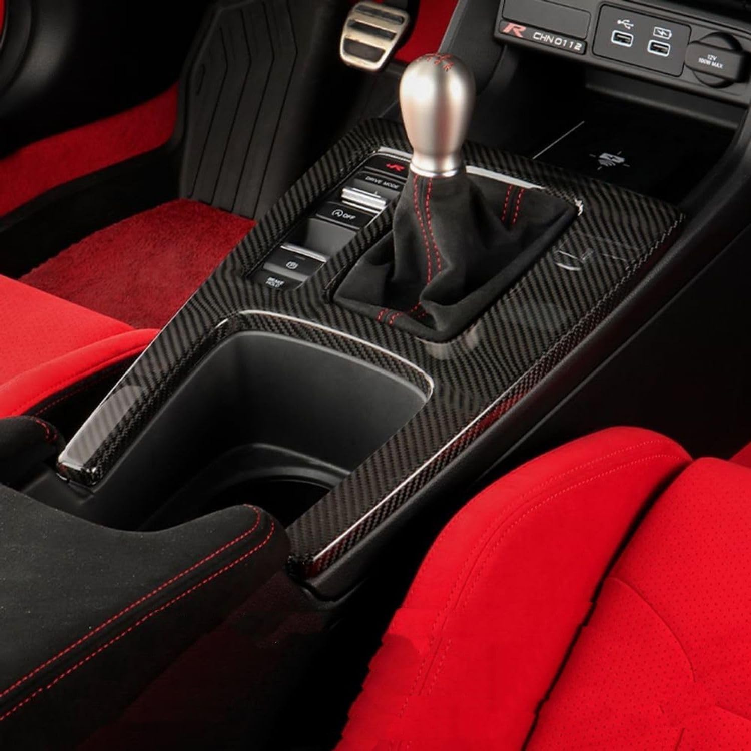 シビックtypeR 左ハンドル用 シフトパネル&シフトレバー Amazon | ホンダ11世代シビックTyper-R FL5 2023-2024に対応 カー