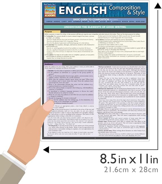 English Composition & Style: a QuickStudy Laminated Reference Guide (Quick Study Academic)