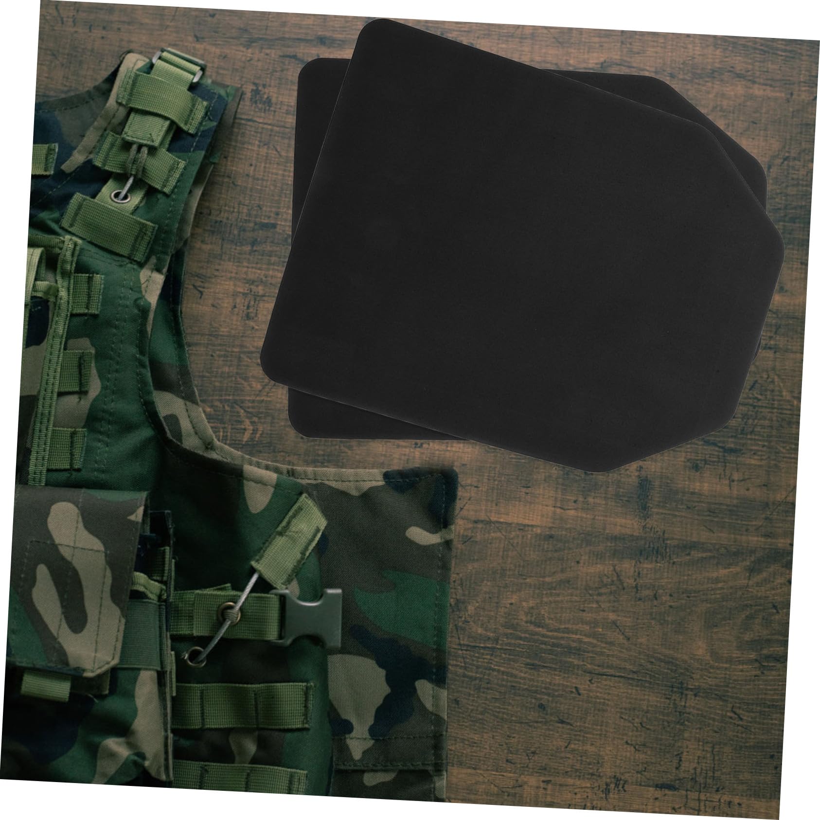 ifundom 2 Pezzi Protezione Gilet Tattico in EVA Imbottitura Leggera e Resistente per Boxe e Piastra Ammortizzante Rimovibile per Comfort e Portabilità
