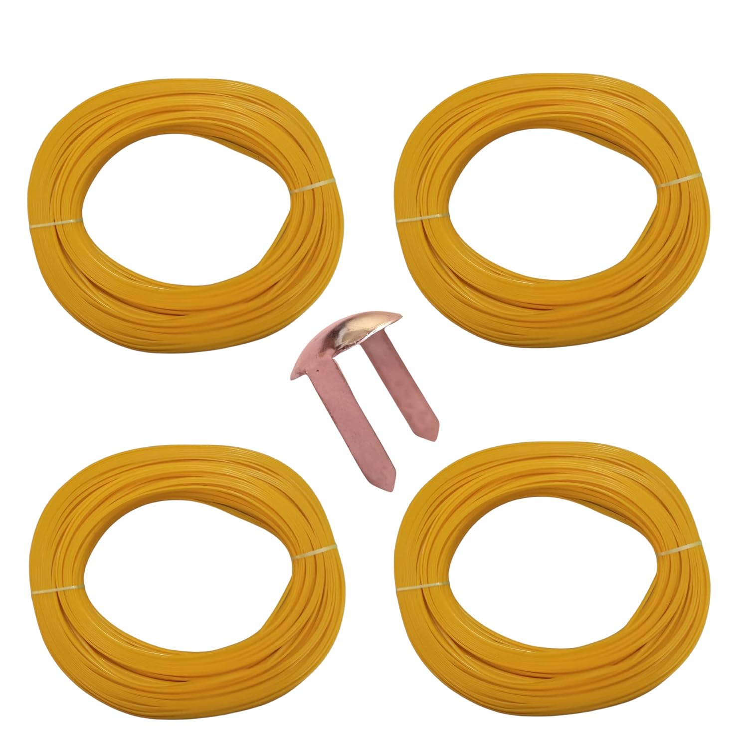 Plastic Koodai Wire for Craft Work(Pack of 4YELLOW),Plastic wire for