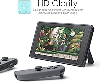 Vista 3 de Protector de pantalla para Nintendo Switch 2 unidades de vidrio templado POKANIC transparente HD transparente antiarañazos sin burbujas fácil