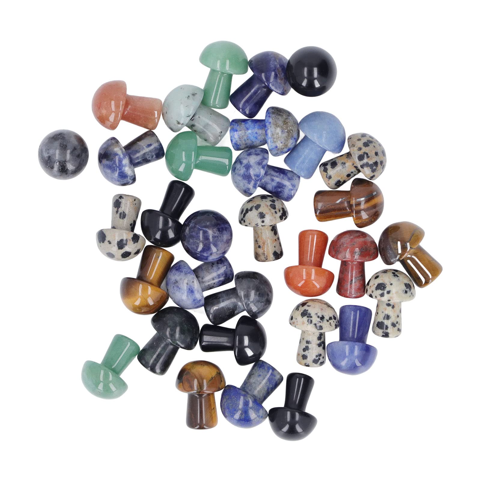 Crystal Mushrooms Bulk, Rough Stone Polishing Mini Mushroom Crystals for Meditation for Yoga