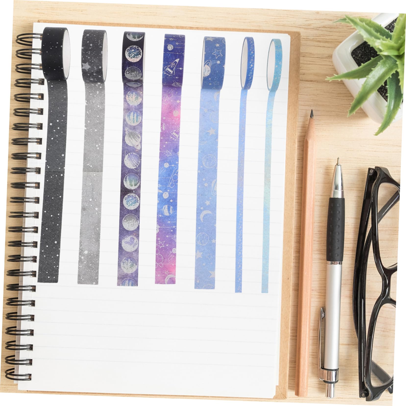 Uonlytech 5 Sätze Tape Set Handwerk Dekoratives Washi Tape Klebeband Zum Einwickeln Bastelband Washi-tape Für Scrapbooking Diy Klebeband Patch Aus Japanischem Papier 19 Rollen * 5