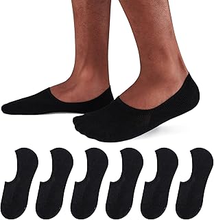 No Show Socks Men 6/8 Pack Invisible Low Cut Non Slip Short Socks Size 5-11/10-13 - Buy now
