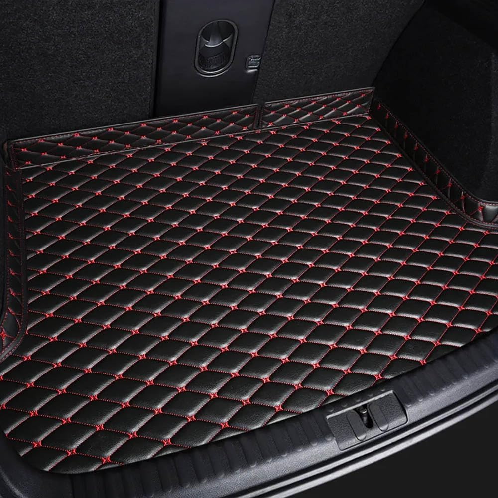 NIKTVEZ Car Leather Boot Liners, for Volkswagen Golf 2021-2025 Sedan Waterproof Boot Mats Cargo Tray Protector Liners Wear-Resistant Protector Pad Interior Accessories,B