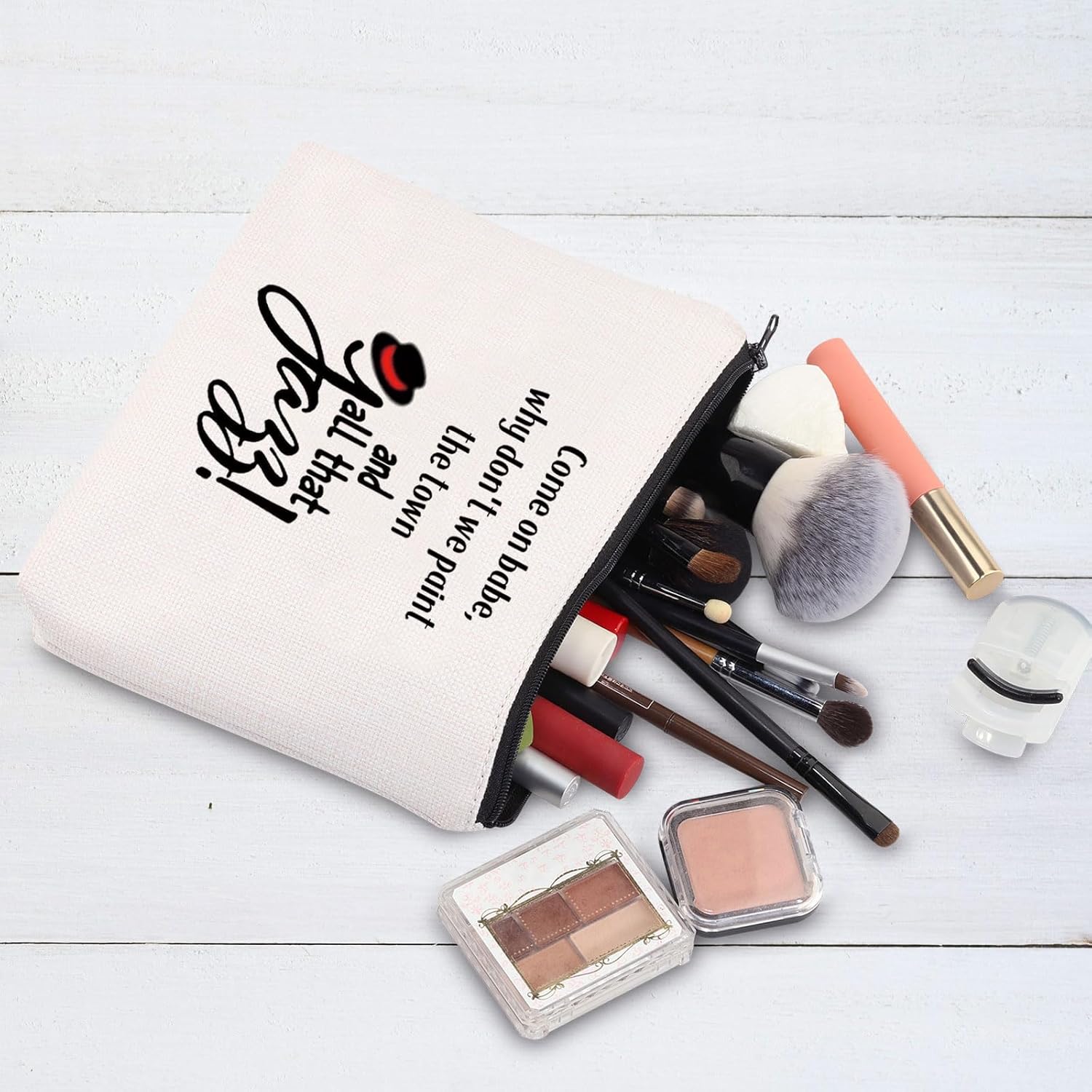 G2TUP Roxie & Velma Musical Cosmetic Bag Musical Theatre Fans Gift And that Jazz Song Lyrics Makeup Bag Billy Flynn Merch (that Jazz) - Image 4