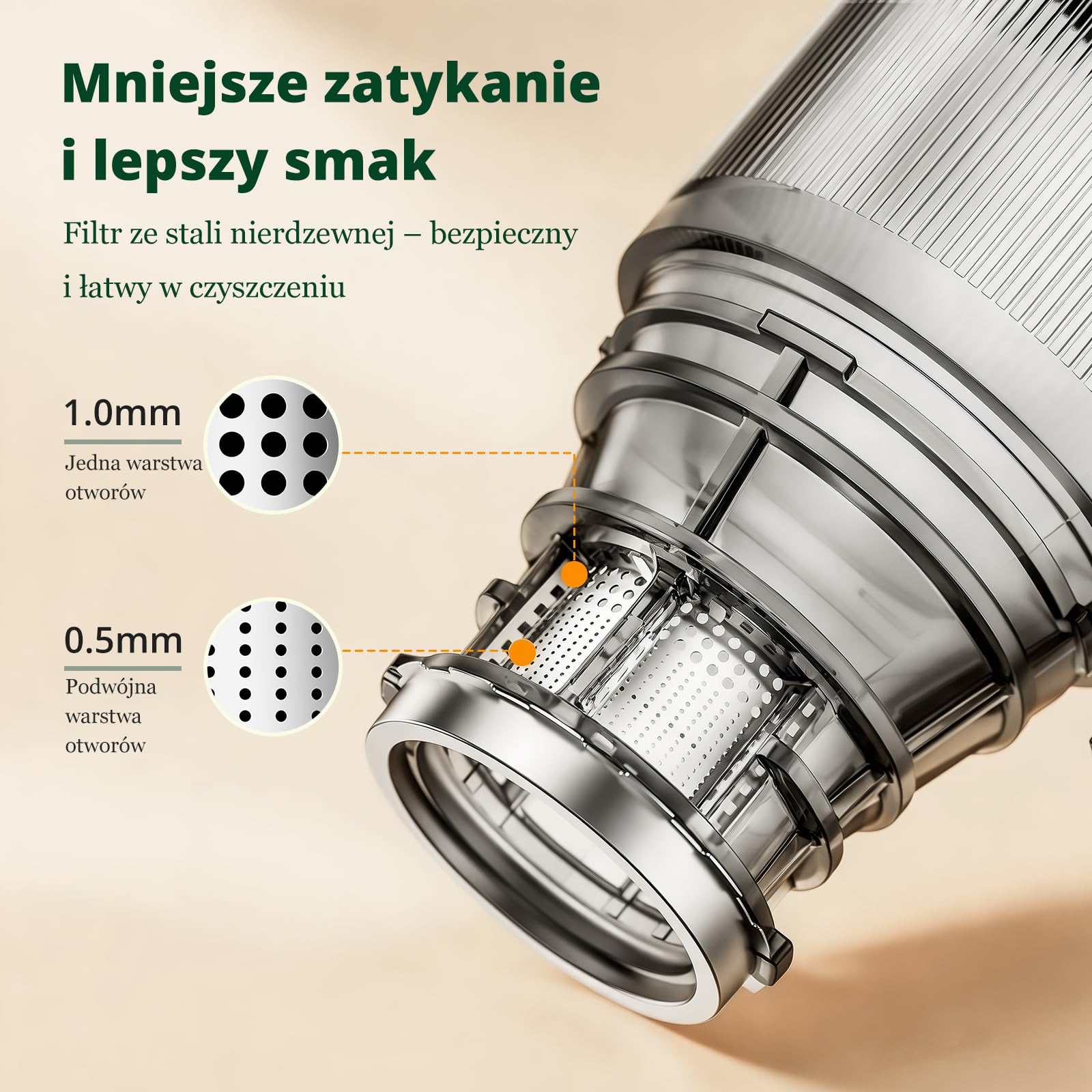 LINKChef Wyciskarka Wolnoobrotowa do Soków, Otwór 115mm na Całe Owoce i Warzywa, 200W Wyciskarka Wolnoobrotowa z Automatycznym Krojeniem, Bez BPA, Łatwe Czyszczenie i Montaż, Lekka, Czarny