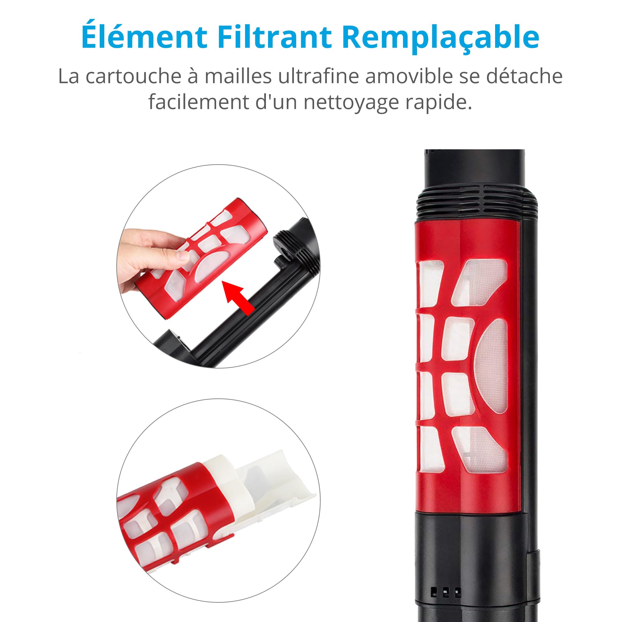 NICREW Aspirateur Automatique pour Aquarium, Nettoyeur de Gravier Électrique Convient pour Aquarium Moyen et Grand