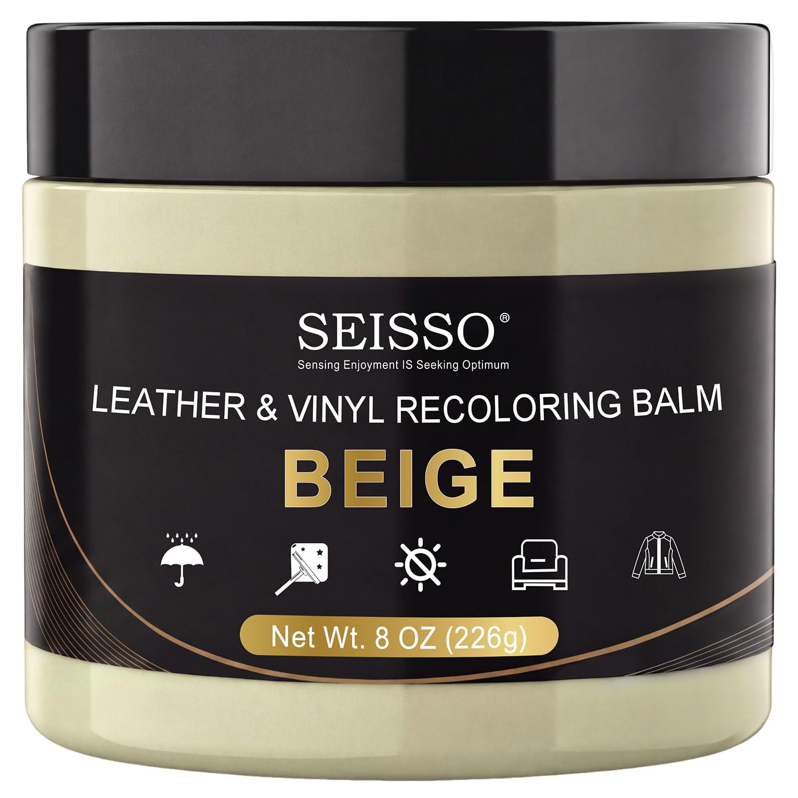SEISSO Kit Riparazione Pelle Auto, Ripara Pelle Divano, Stucco per Pelle, Riparare i Sedili delle Auto, i Divani, i Cappotti, Le Scarpe, Le Crepe e i Graffi sulla Pelle, Colori: Beige
