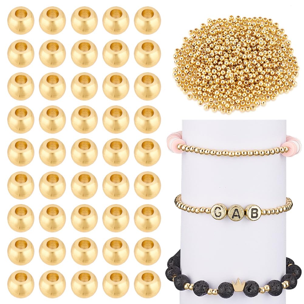 PH PandaHall 600PCS 18k Gold Plated Spacer Bead