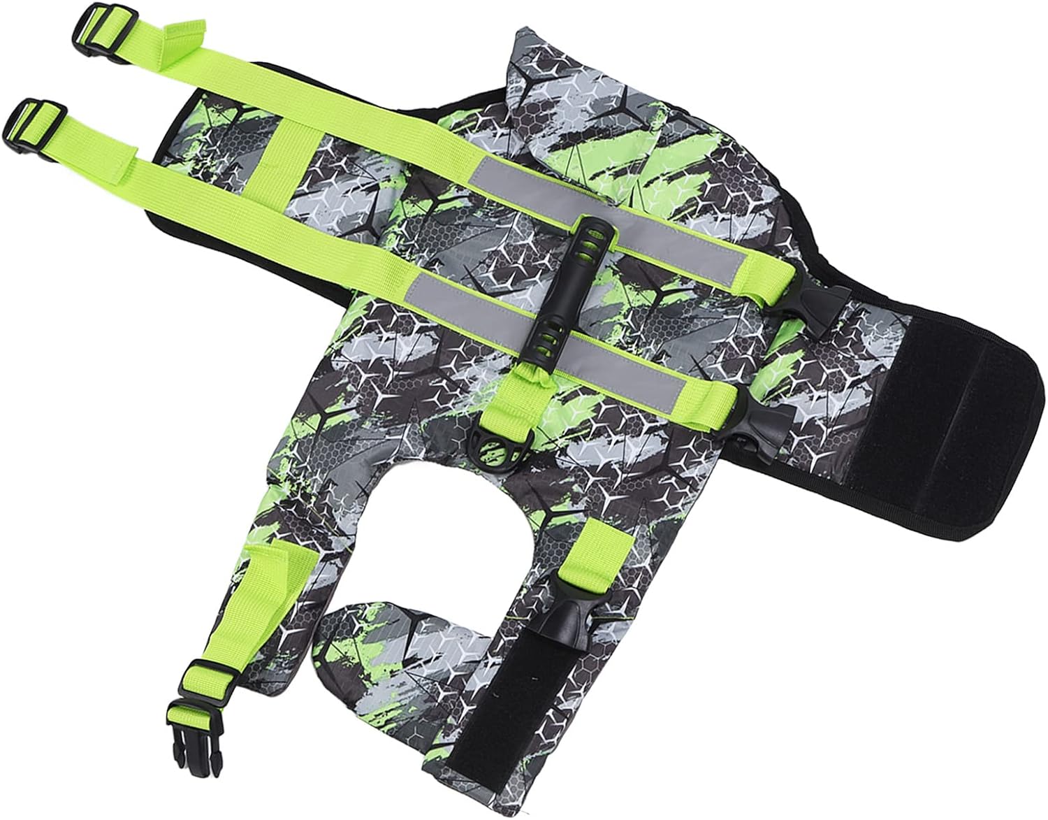 Dog Life Jacket, Adjustable Straps, Quick Release Buckles, Buoyancy, for Dogs, Kayaking, Boating, Swimming, Surfing Safety (M)