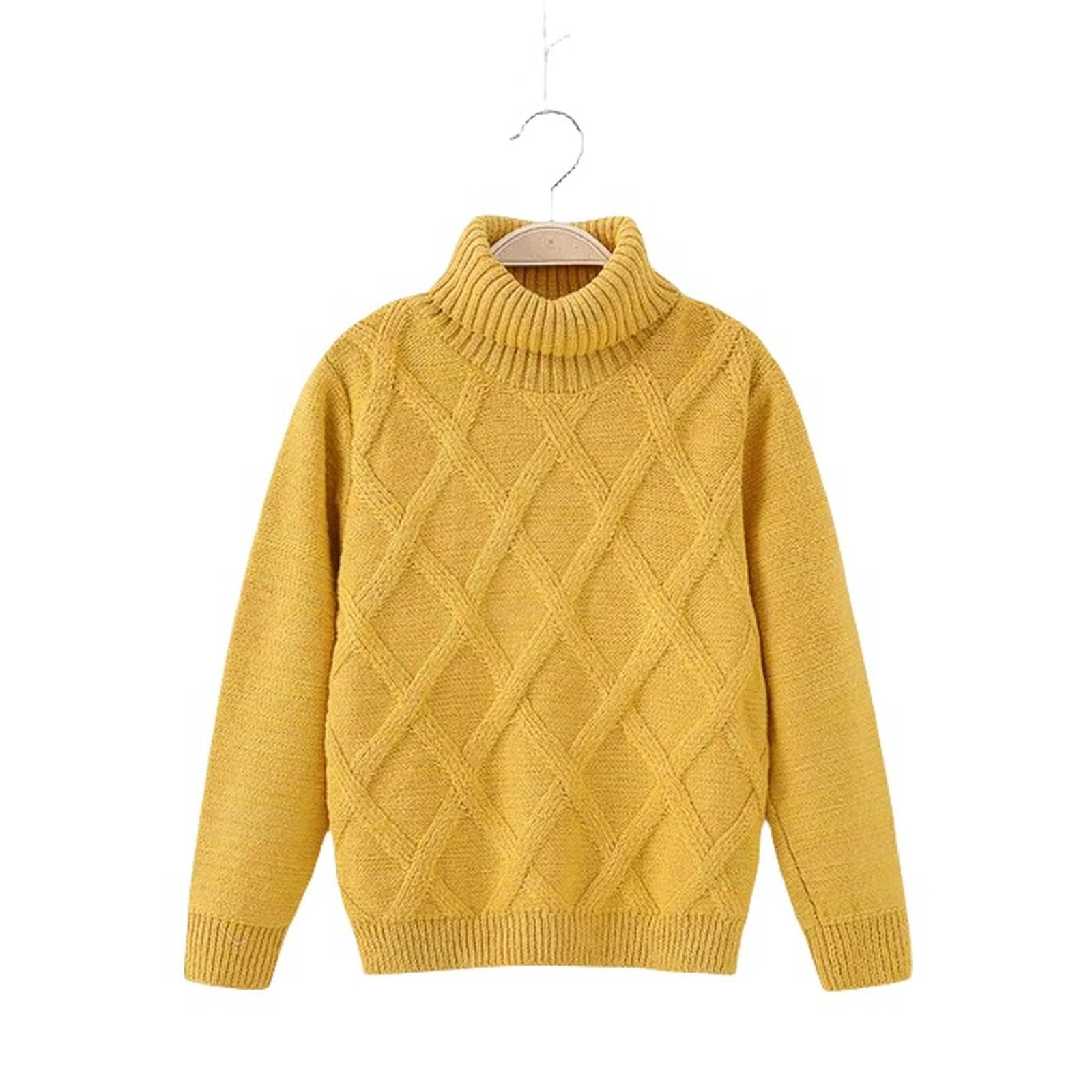 ZONTO Ropa Interior de Invierno para niños Suéter De Terciopelo para Niños Suéter De Algodón para Niños Suéter De Cuello Alto para Niños Otoño E Invierno
