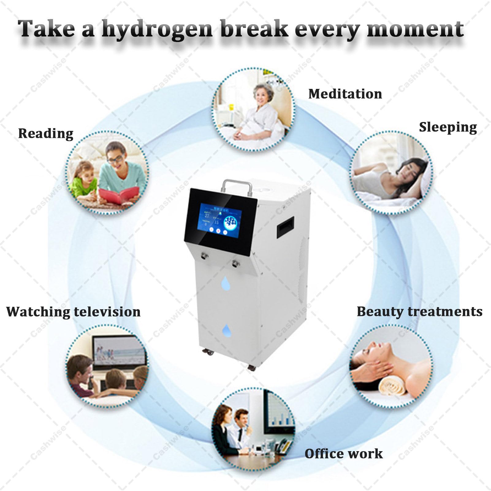 Wasserstoff-Spa-Bademaschine, 5000 ml H2-Gasgenerator für die Gesundheit der Haut, 2000–3000 ppb wasserstoffreiches Wasser, Heimgebrauch, Körpertherapie
