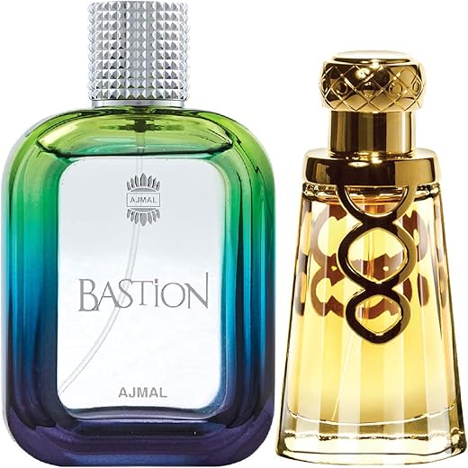 Ajmal Bastion EDP Woody Aromatic Perfume 100ml for Men and Khallab EDP Woody Oudh Perfume 50ml for Unisex + 2 Parfum Testers FREE