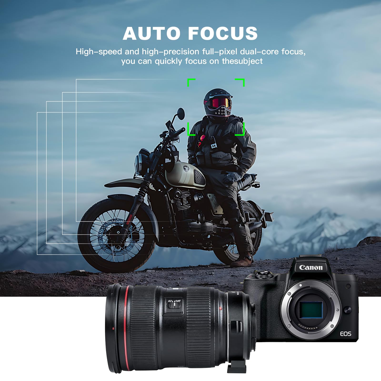 VILTROX EF-EOS M2 Adattatore Lente Elettronica Autofocus EF-M Convertitore AF 0,71x Speed-Booster per obiettivo Canon EOS EF/EF-S a Canon M Mount EOS M2 M3 M5 M6 M50 M50II M100 M2 M3 M10 II
