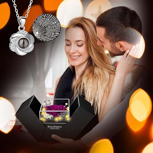 Miniatura 3 de Rosa real preservada, flores eternas, regalos de rosas para mamá, abuela, esposa, novia, en el día de la madre, cumpleaños, San Valentín, Navidad,