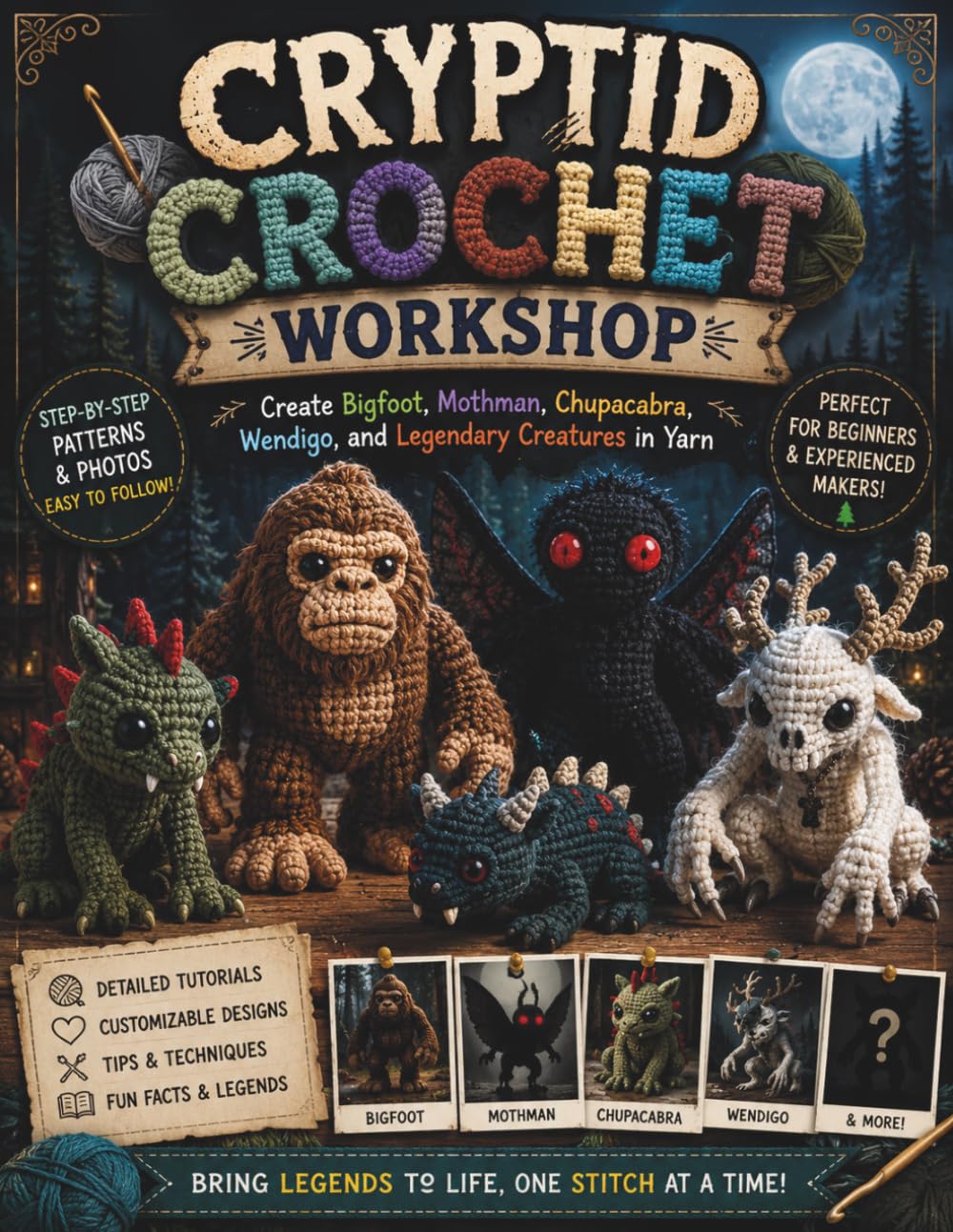 Cryptid Crochet Workshop: Create Bigfoot, Mothman, Chupacabra, Wendigo, and Legendary Creatures in Yarn