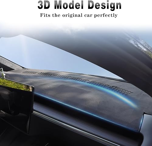 Miniatura 5 de TSLAUCAY Cubierta completa para tablero modelo X 2024-2022, 1 alfombrilla de gamuza modelo X para tablero 3D para evitar el Vertigo Modelo X con