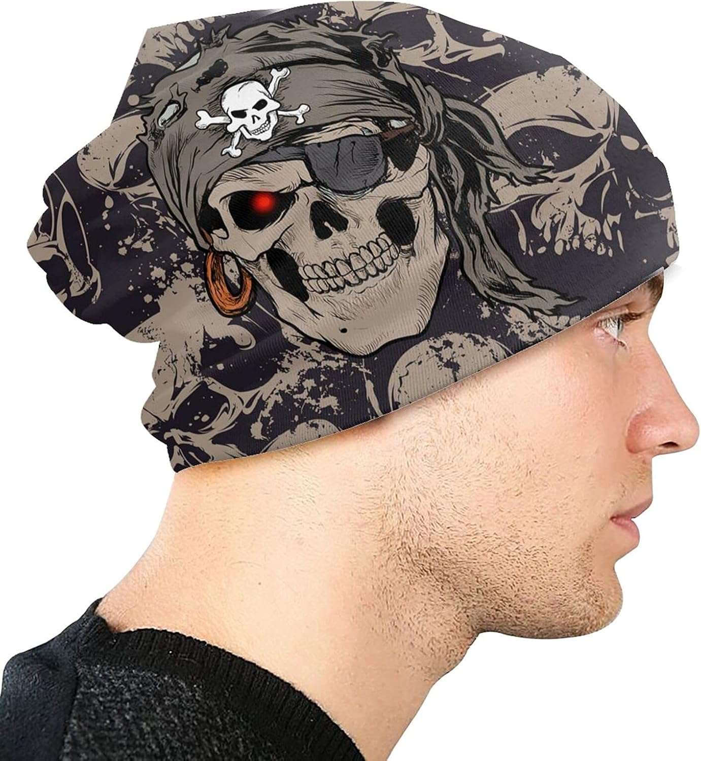 Gamepad Print Slouchy Beanie Skull Caps Chemo Hats Baggy Headwear for Men Women Jogging Cycling - Image 7