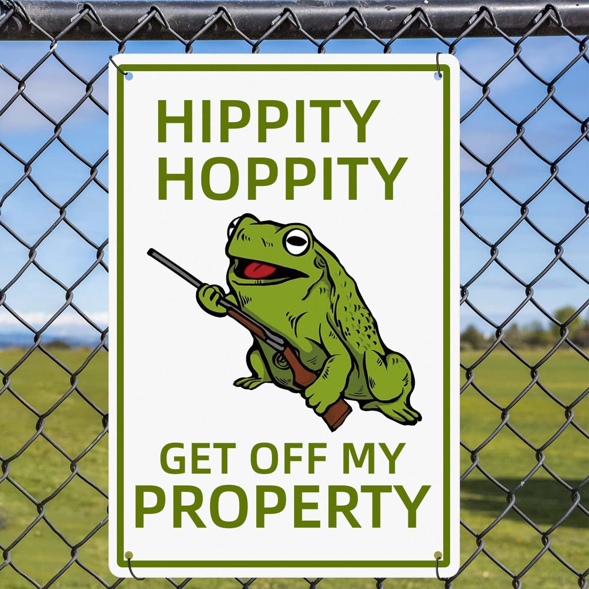 TSOSK Plaque Rétro En Métal Hippity Hoppity Get Off My Property