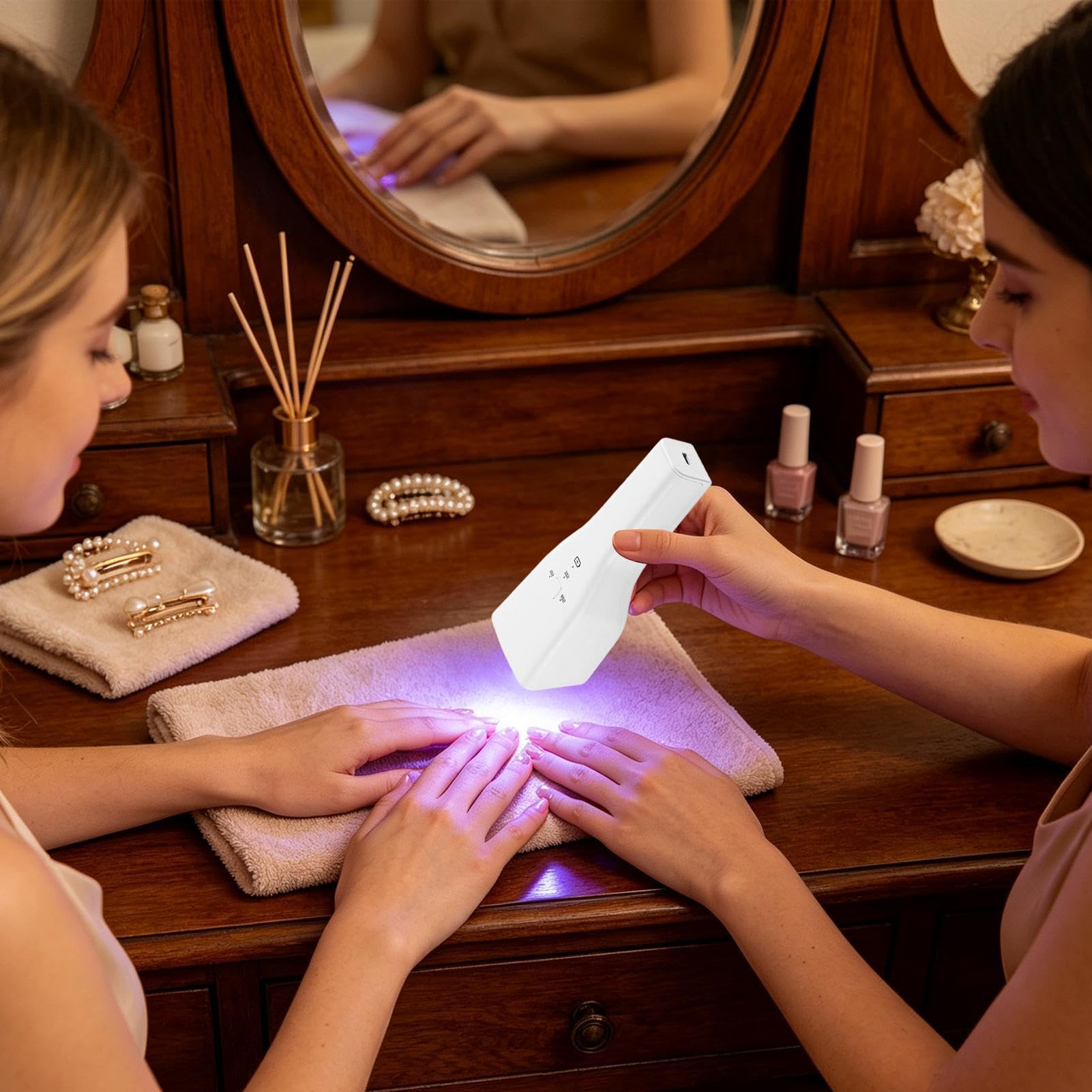 Lampe UV pour ongles 9 W 3 réglages de minuterie LED sans fil