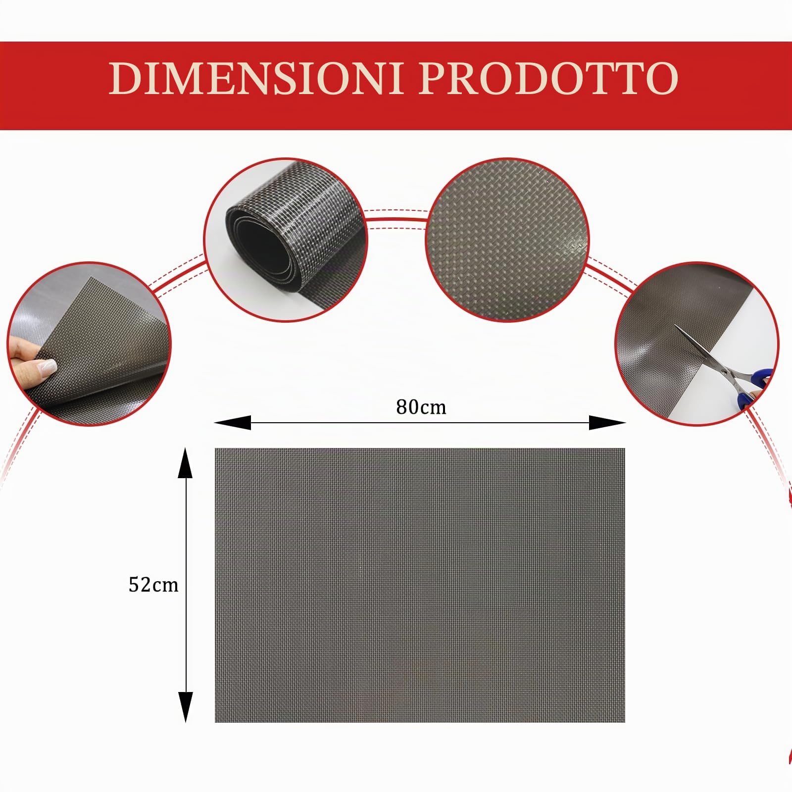 OMJMYY Protezione Piano Induzione 80x52 cm, Copri Piano Induzione in Silicone Antiscivolo, Tappetino per Piano Induzione Resistente al Calore 230°C, Copertura Antigraffio Facile da Pulir