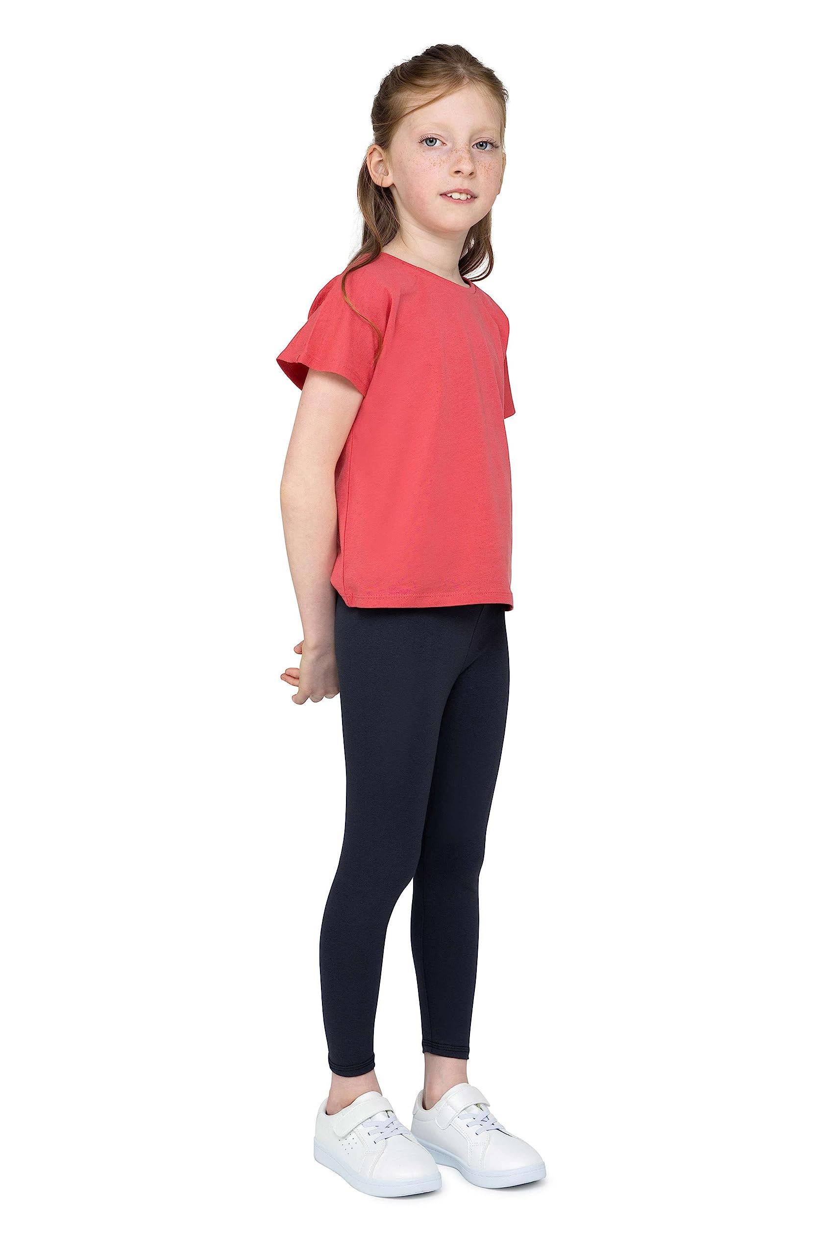 infatti Leggings in Cotone per Bambina, Pantaloni Morbidi e Comodi per Bambini, Allenamento Casual, Stile Elegante, Abbigliamento Basic Zoe