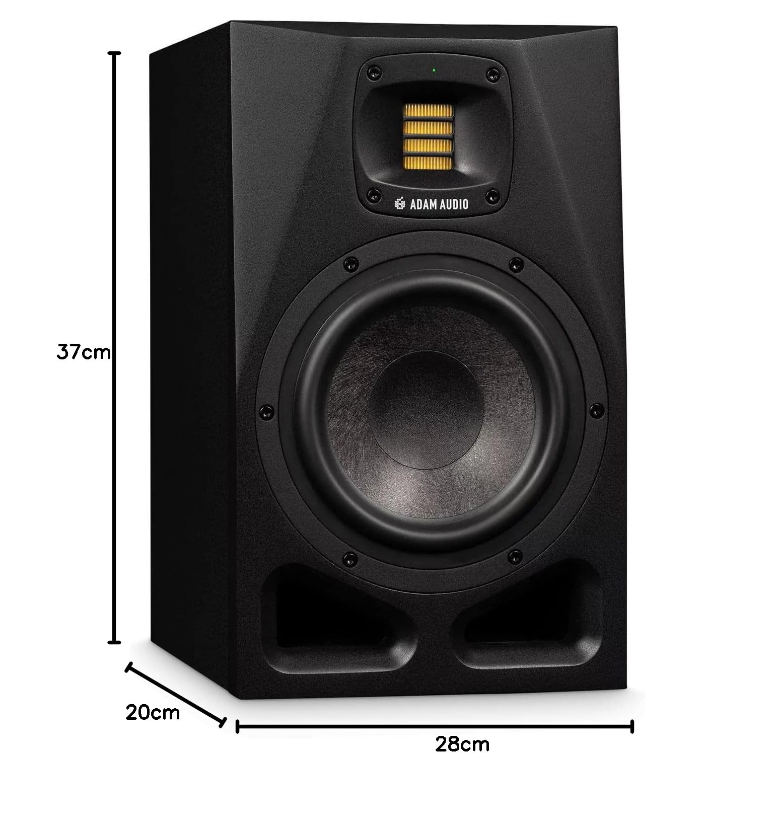 Monitor da studio attivo ADAM Audio A7V, woofer MLM da 7", tweeter AMT prodotto a mano, calibrazione Sonarworks, guida d'onda HPS orientabile - Diffusore nearfield professionale da studio