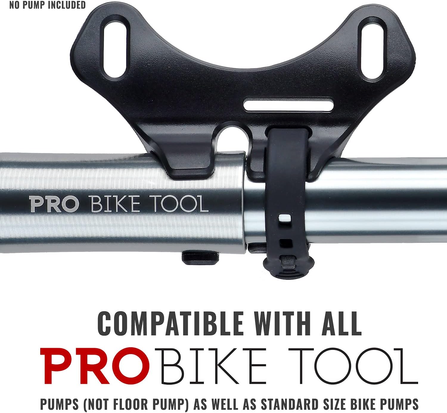 PRO BIKE TOOL Bicycle Pump Holder | Lightweight and Strong - Bicycle Frame Mounted Black Compatible Bracket Clip – for Pumps 1.0 inch in Diameter. : Sports & Outdoors