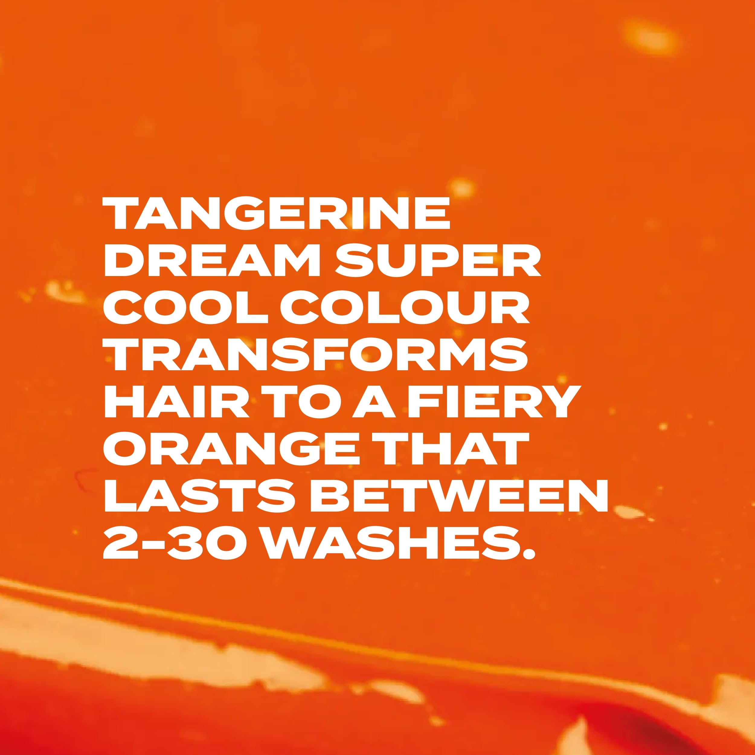 Bleach London Tangerine Dream półtrwały krem do farbowania włosów, jasnopomarańczowy, wegański, bez okrucieństwa, żywy tymczasowy barwnik, 150 ml
