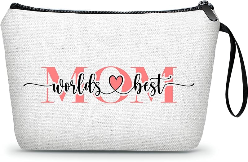 Necessaire retangular SEAMOON Mom1 com espelho de bolso, 2 peças