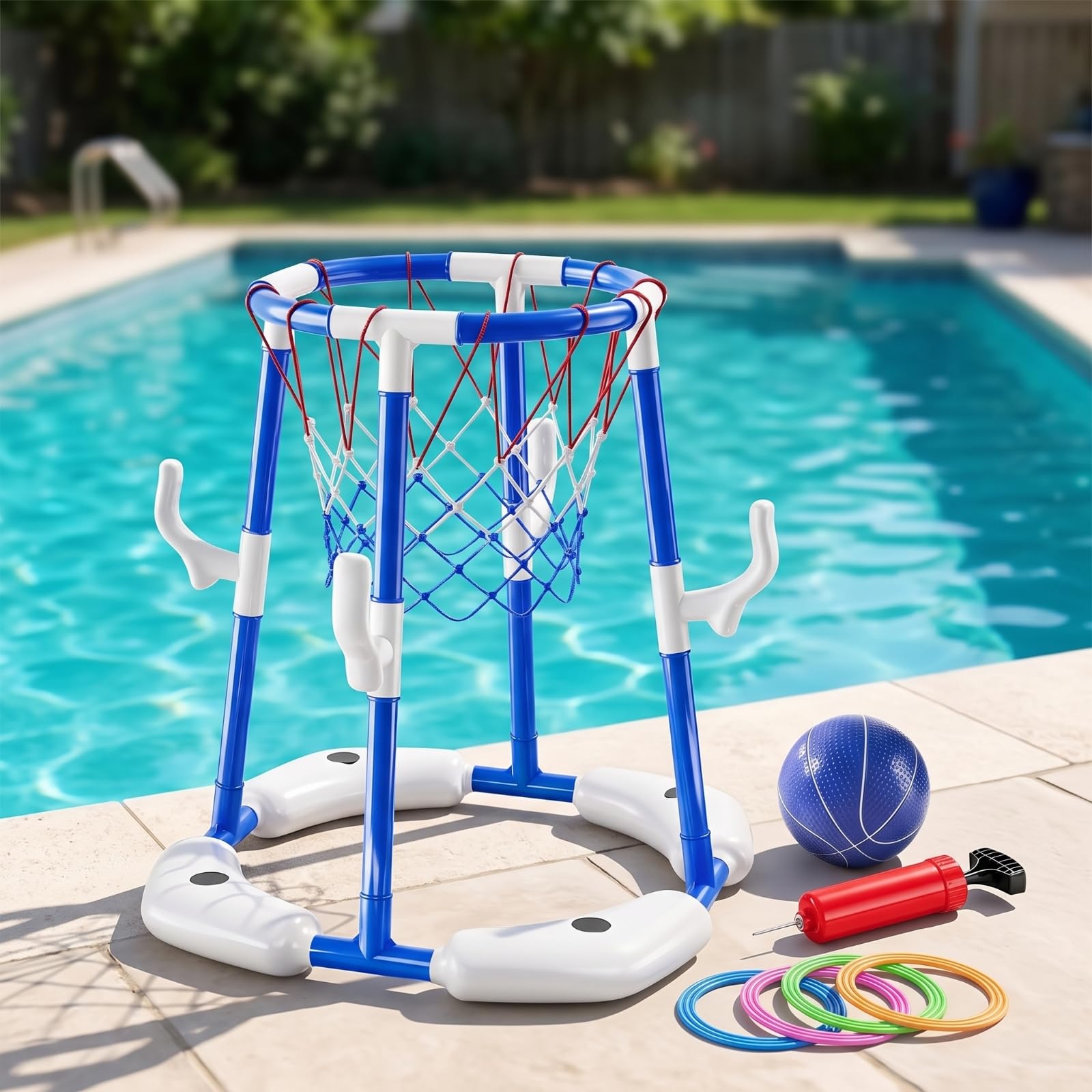 Qianly Balón Baloncesto | Resisn, Baloncesto Piscina, para Fiestas Acuáticas, Familias,