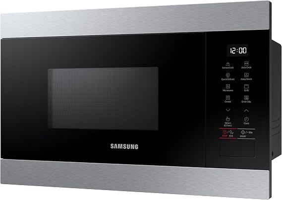 Samsung Built In Microwave, 850W, Capacity: 22 Litre, Colour: Silver, MG22M8274AT