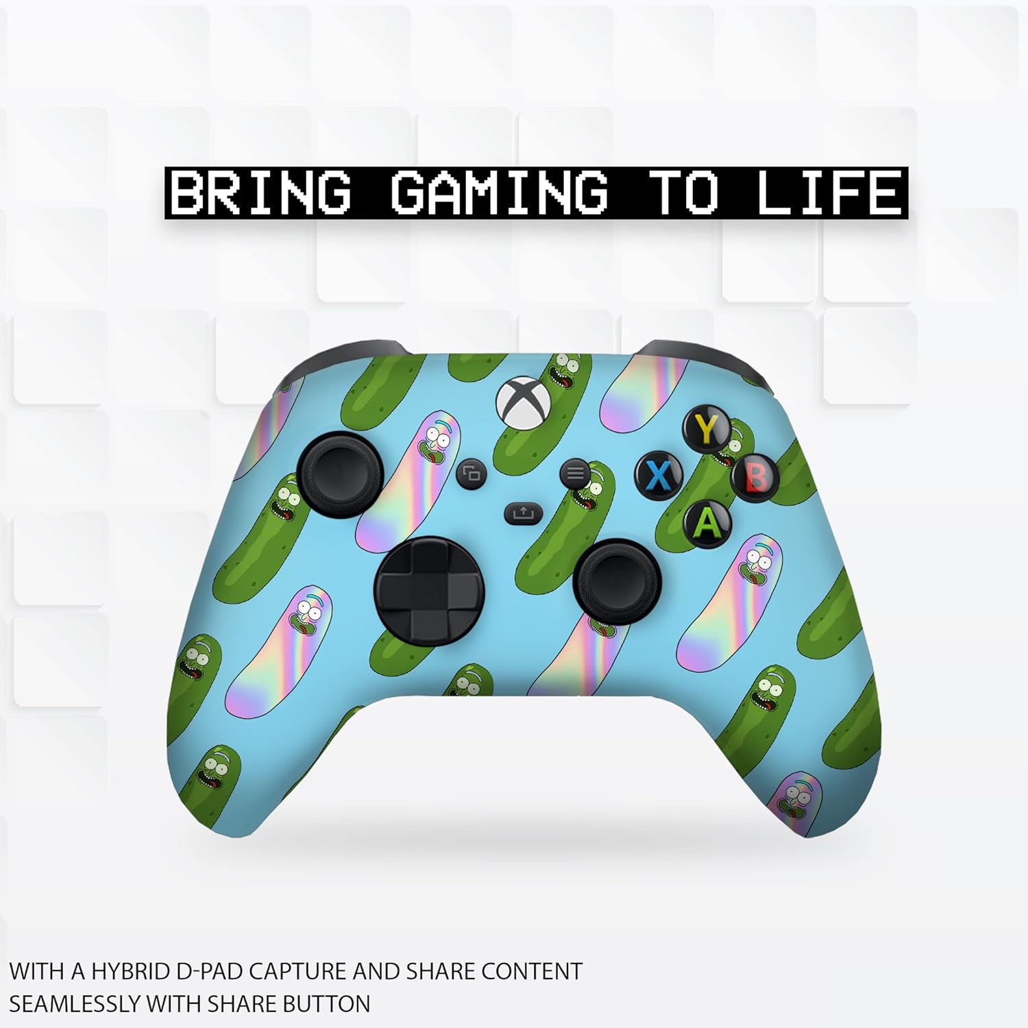 Customised Wireless Controller by BCB. Original X-box Controller Compatible with X-box One/Series X & S Console. Customized with Water Transfer Printing (Not a Skin)