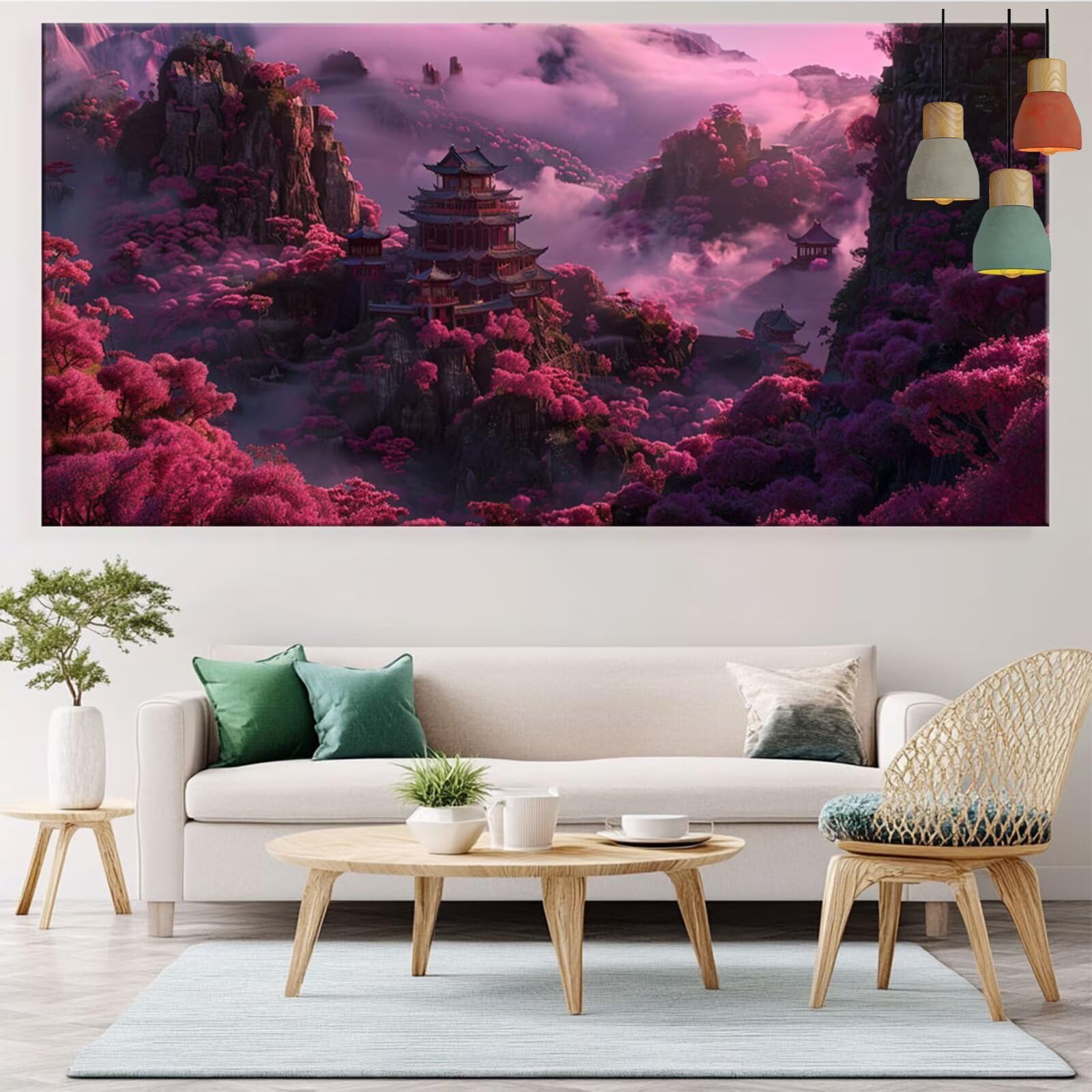 Diamond Painting Japan Diamond Painting Erwachsene Pavillon Bastelset Kinder ab 6 Jahre Mosaikherstellung Kreatives Geschenke für Mädchen Anfänger,Diamant Strass Arts Craft Zimmer Deko 60x120cm Y5-858