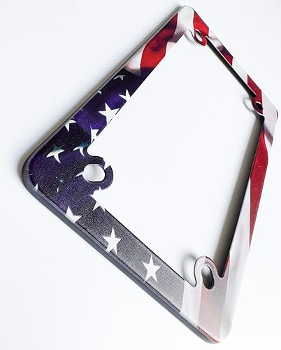 Miniatura 3 de FOTN FTON Marco de placa de motocicleta de acero inoxidable compatible con Harley, Yamaha, marco de etiqueta de motocicleta resistente al tiempo