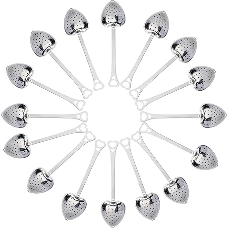 ZIIVARD 50 Pieces Tea Infuser Stainless Steel Long Grip Spoon Loose Tea...