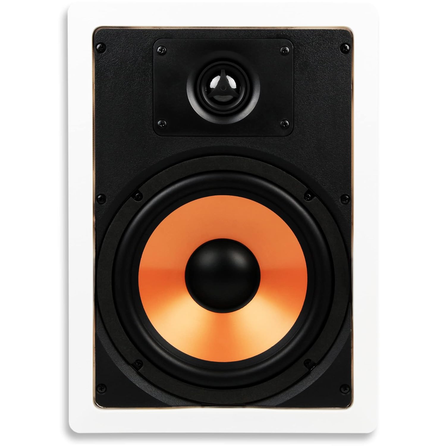 micca M-8S 8 Inch 2-Way in-Wall Speakers with Pivoting 1 Silk Dome Tweeter (Each White)