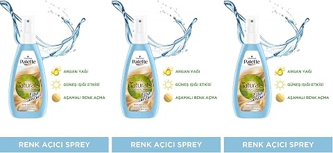 Palette Schwarzkopf Kalıcı Doğal Renkler Renk Açıcı Sprey Saç Boyası (3 paketi)