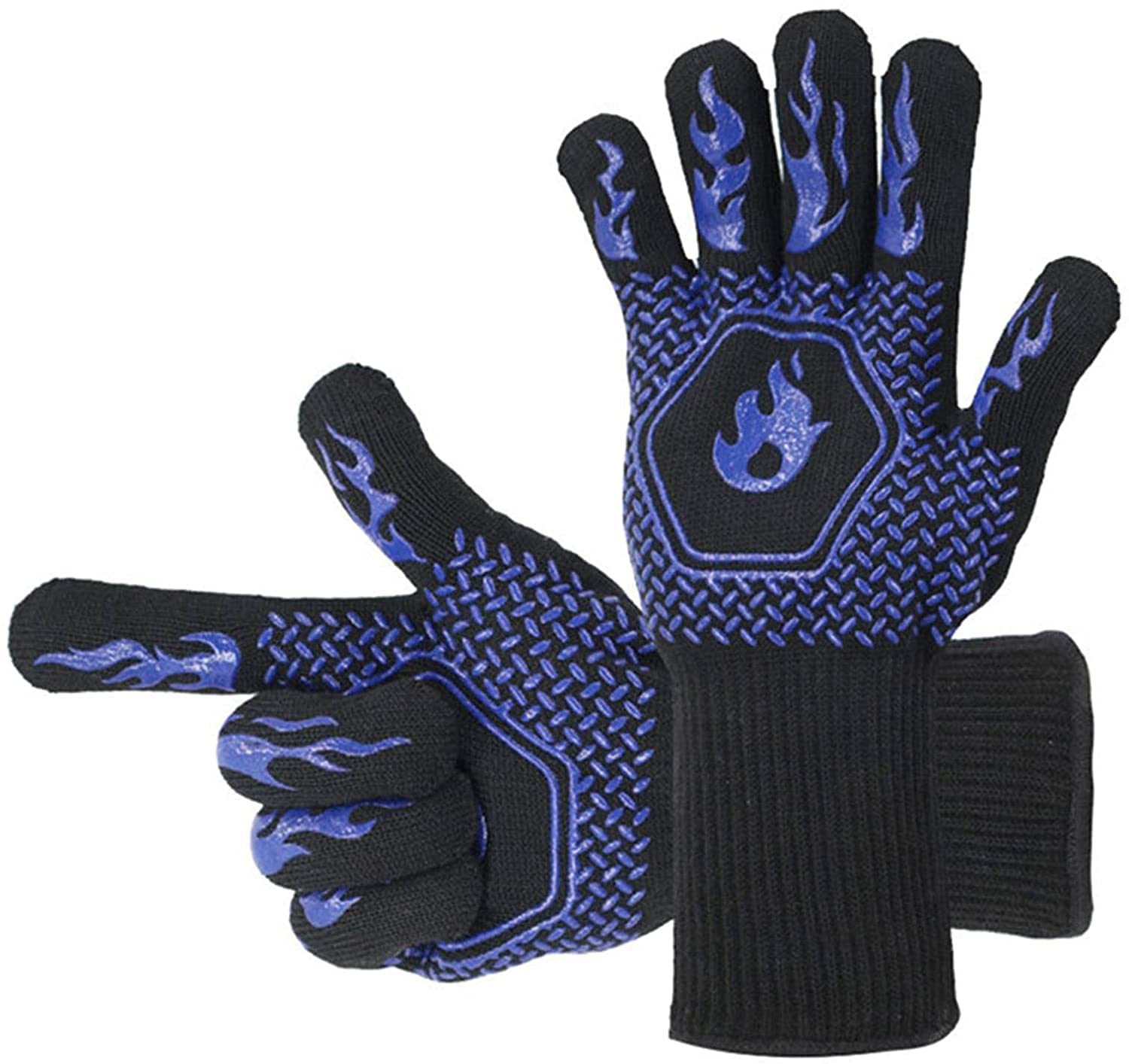 Manoplas Horno, Mitones del Horno de Calor Guantes Resistentes Barbacoa hasta 500 Antideslizante Guantes for cocinar la Barbacoa, Hornear Cocinar Barbacoa(1PCSred)
