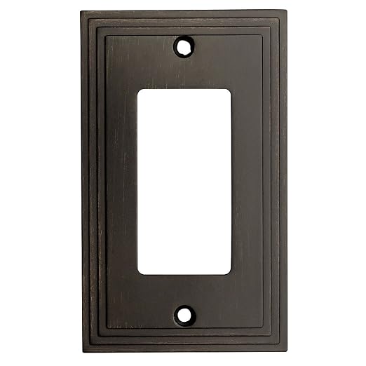 Cosmas 25000-ORB Oil Rubbed Bronze Single GFI/Decora Rocker Wall Switch Plate Switchplate Cover