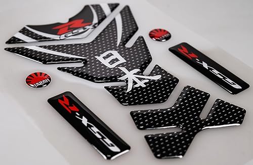 Miniatura 3 de Almohadilla de tanque impresa para motocicleta, tapa de gas de fibra de carbono, extremo frontal superior de triple árbol, calcomanías de abrazadera