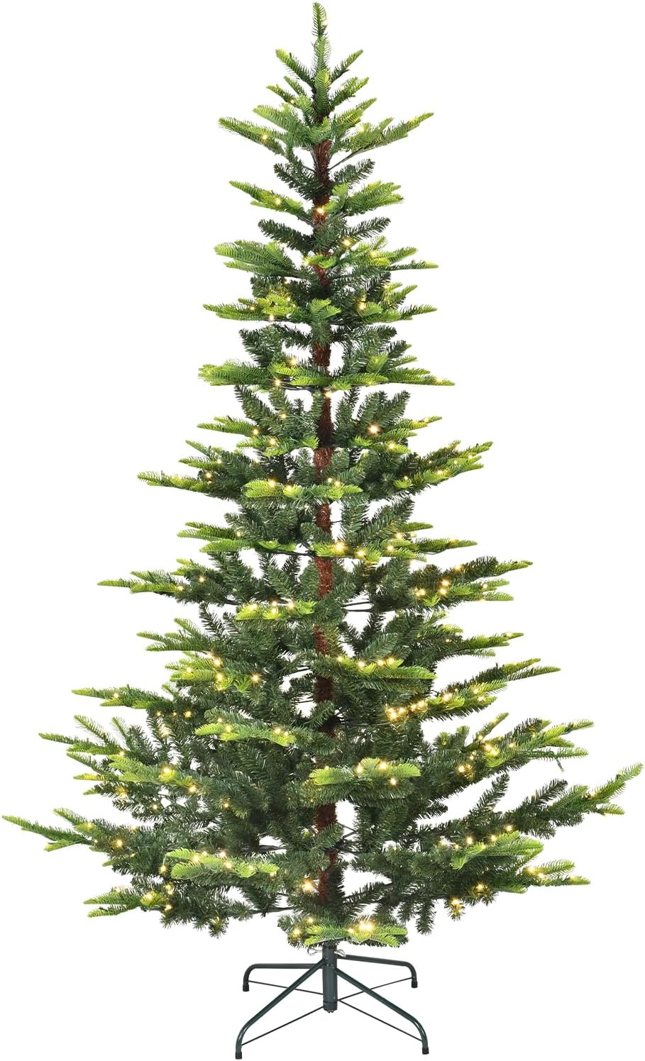 4ft Pre-lit Artificial Christmas Tree with 100 LED Lights, Aspen Fir Small Fake Christmas Tree with 298 PE&PVC Mixed Branch Tips, Foldable Stand, Easy Assembly