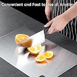 Titanium Chopping Board, Cutting Board for Kitchen/Double Sided Titanium Cutting Mat,Stainless Steel Food Grade Cutting Boards,Non Stick Chopping Board for Meats, Fruit and Vegetable (11.7 * 7.8in)