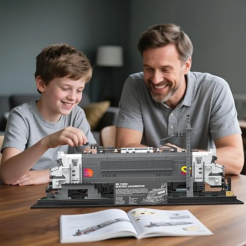 Miniatura 6 de Reobrix BR15000 - Juego de bloques de construcción de tren 66803, exhibición de locomotora eléctrica coleccionable, modelo creativo para fanáticos