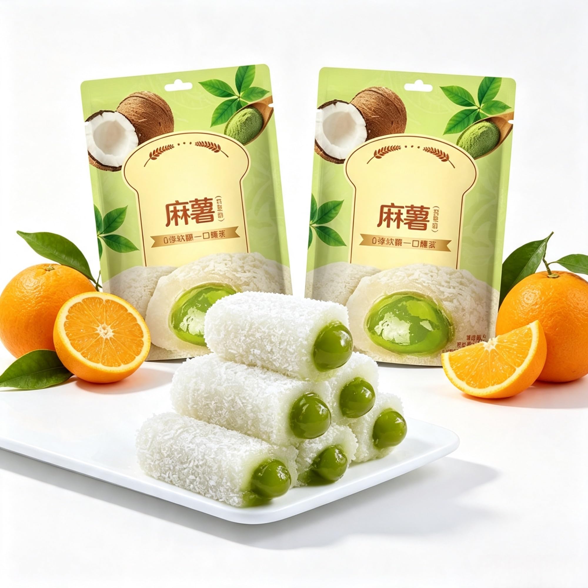Tortitas de arroz Mochi rellenas de Matcha 210 g × 2 bolsas