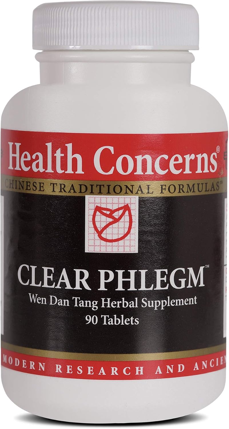 Health Concerns - Clear Phlegm - Wen Dan Tang Chinese Herbal Supplement - Phlegm and Mucus Relief - with Pinellia Rhizome - 90 Count