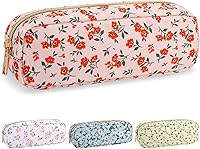 Vista 57 de izuzta Bolsa de maquillaje pequeña de nylon, linda bolsa preppy, bolsa con cremallera para cosméticos, Beige, Chico